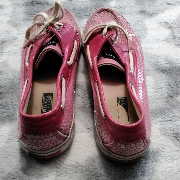 Sperry Top Sider Women's Pink Sequin Shoes Size 8M - Picture 3 of 8